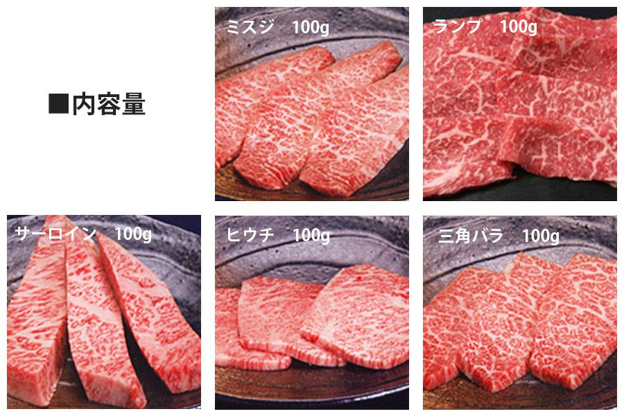 近江牛こだわり焼肉食べ比べ５点盛り　冷凍